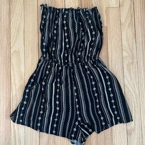 Black and white strapless romper from H&M size 4